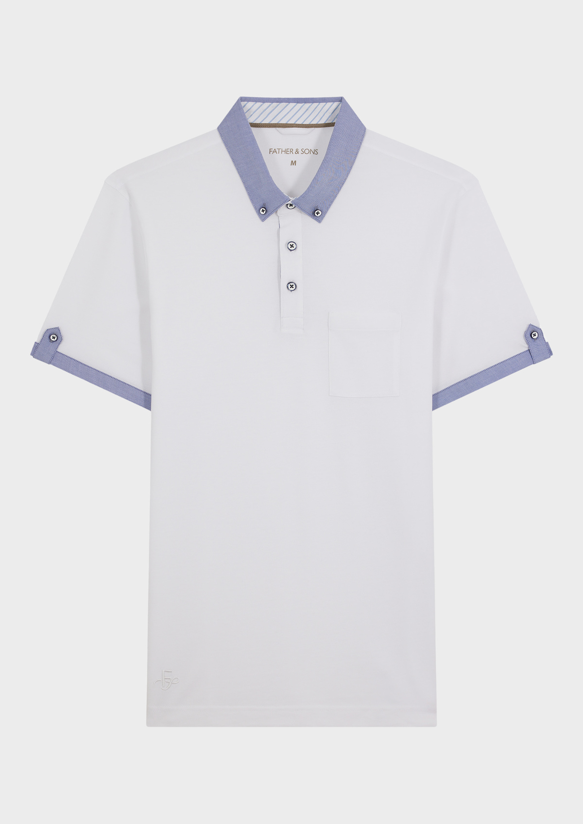 Polo manches courtes Slim en coton uni blanc