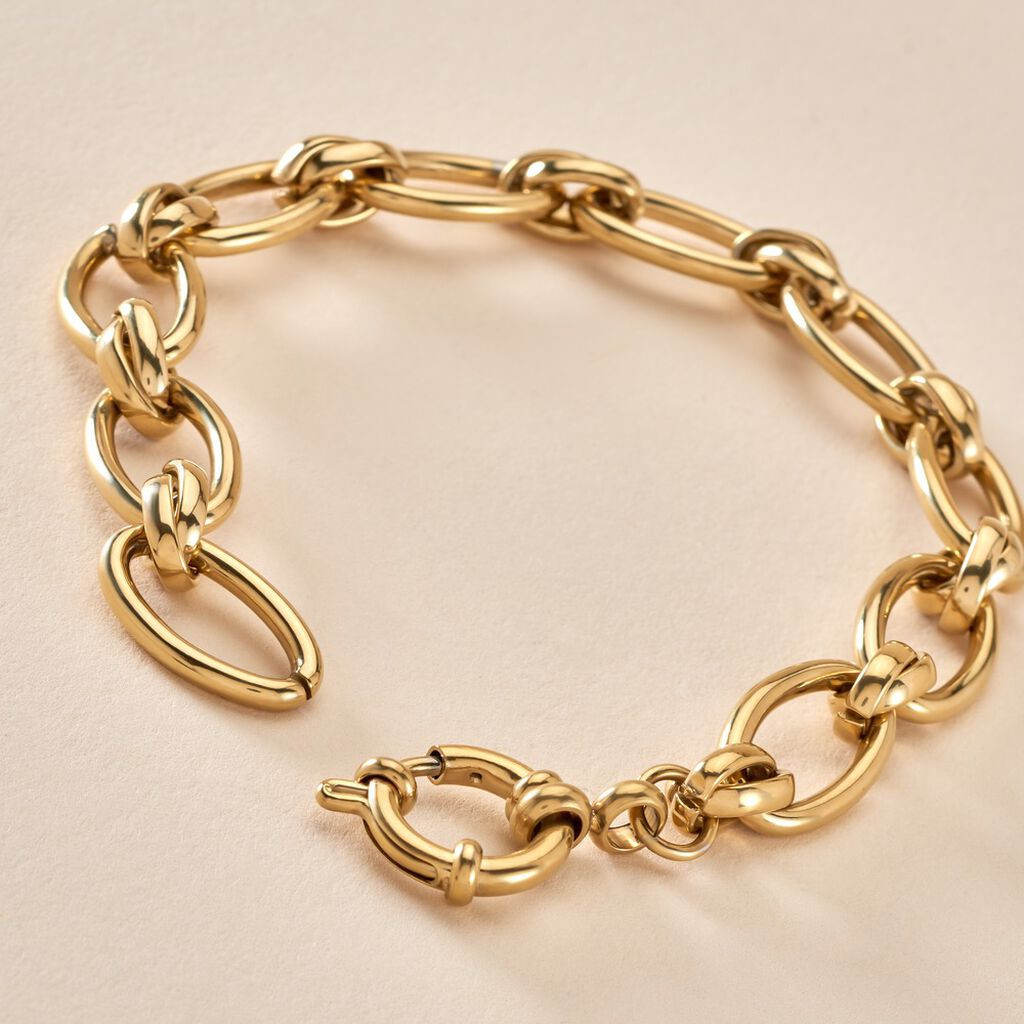 Bracelet Maille Perry Acier Doré