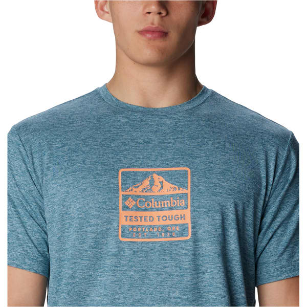 T-shirt randonnée COLUMBIA KWICK HIKE GRAPHIC SHORT SLEEVE TEE CLOUDBURST HEATHER/TESTED TOUGH PDX