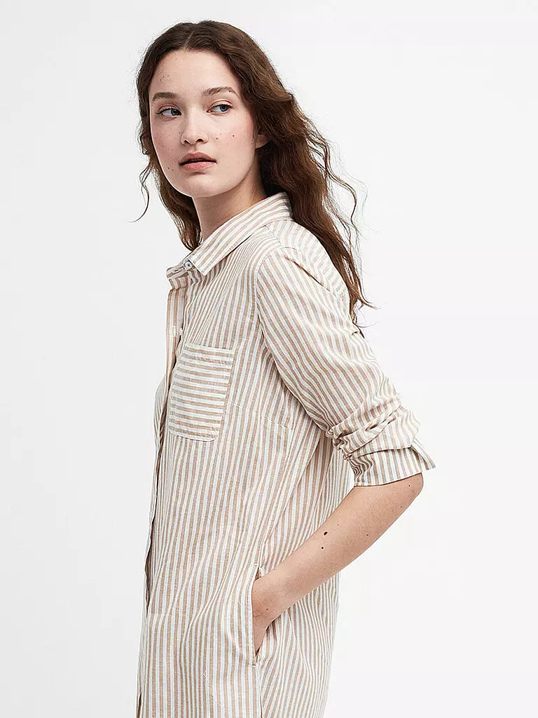 BARBOUR Hemdblusenkleid SEAGLOW beige