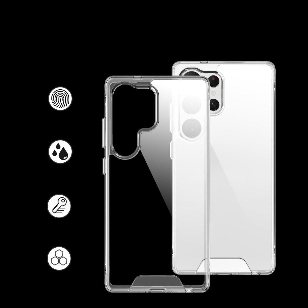 Samsung Galaxy S25 Ultra Hybrid Hardcase Hülle TPU Bumper   Kunststoff Rückseite - Transparent