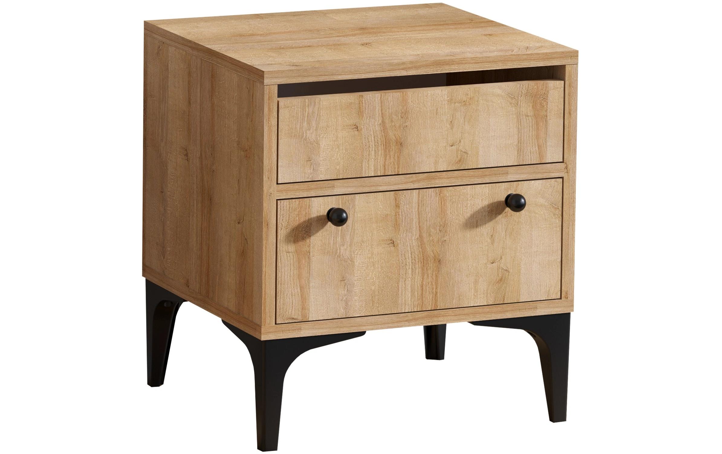 Nachttisch Orabella 45 x 51 cm, Braun<br>Hochwertiger Nachttisch