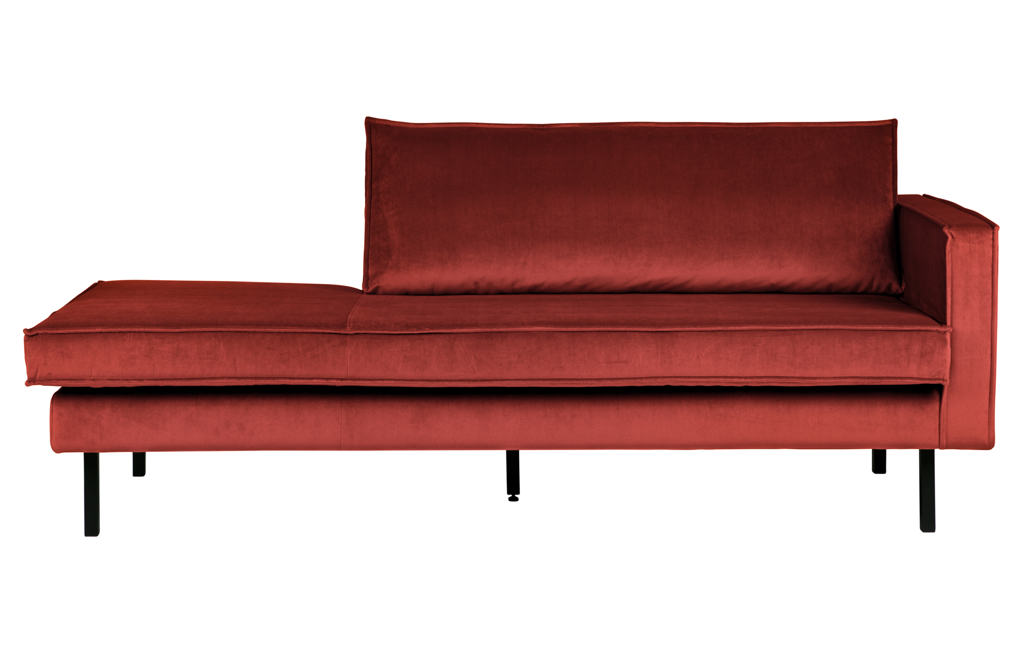 BePureHome daybed Rodeo velvet chestnut Rechts