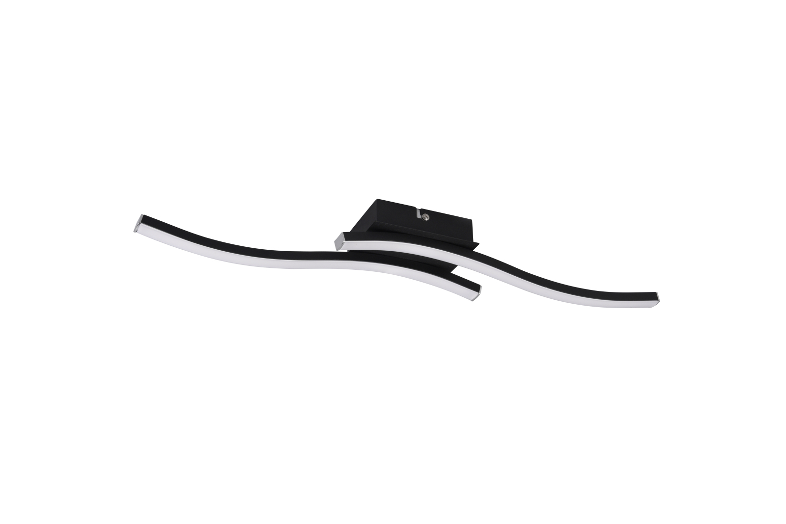 LED-Deckenlampe - schwarz matt - Metall - 56 cm