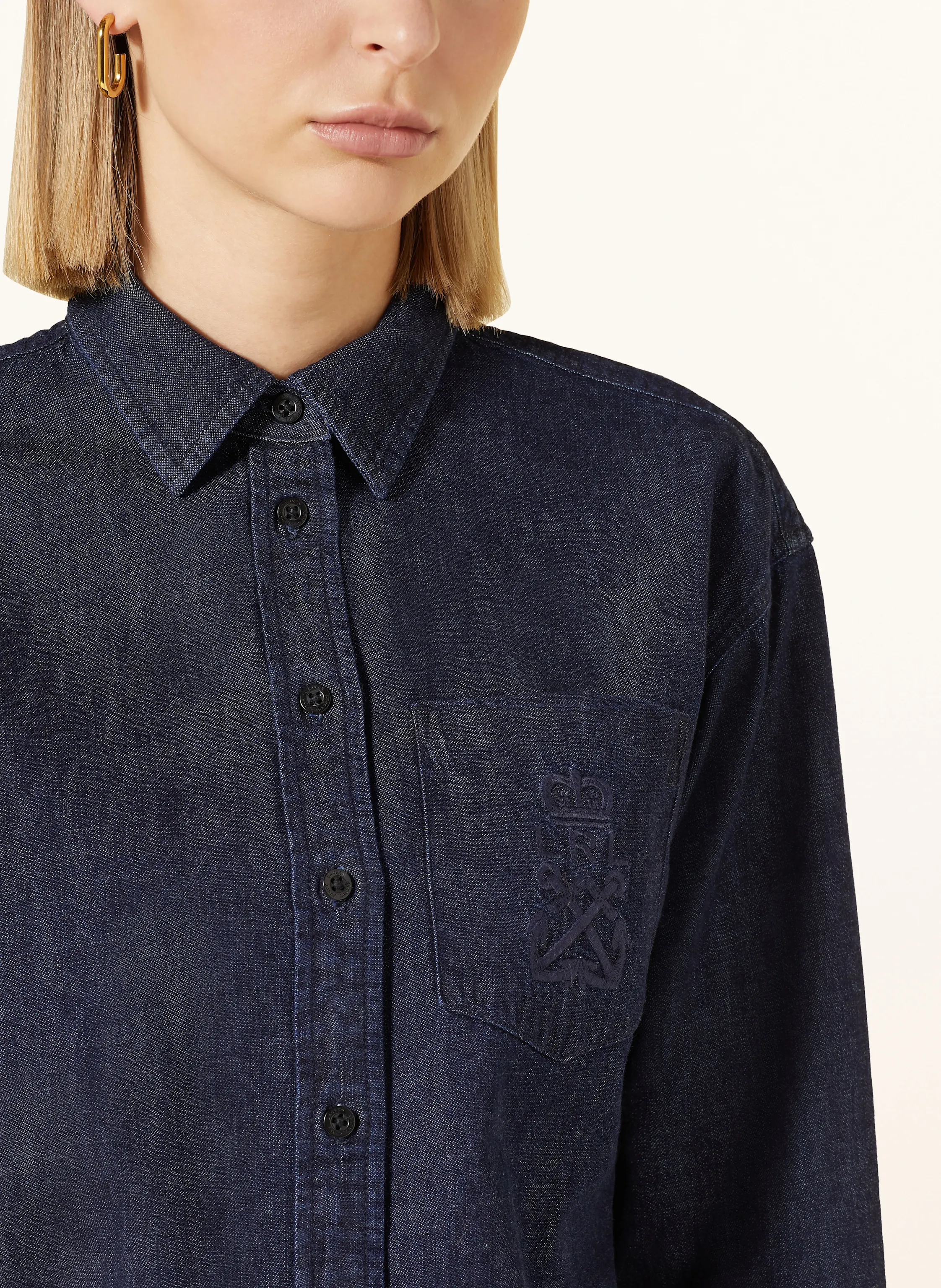 LAUREN RALPH LAUREN Hemdbluse in Jeansoptik