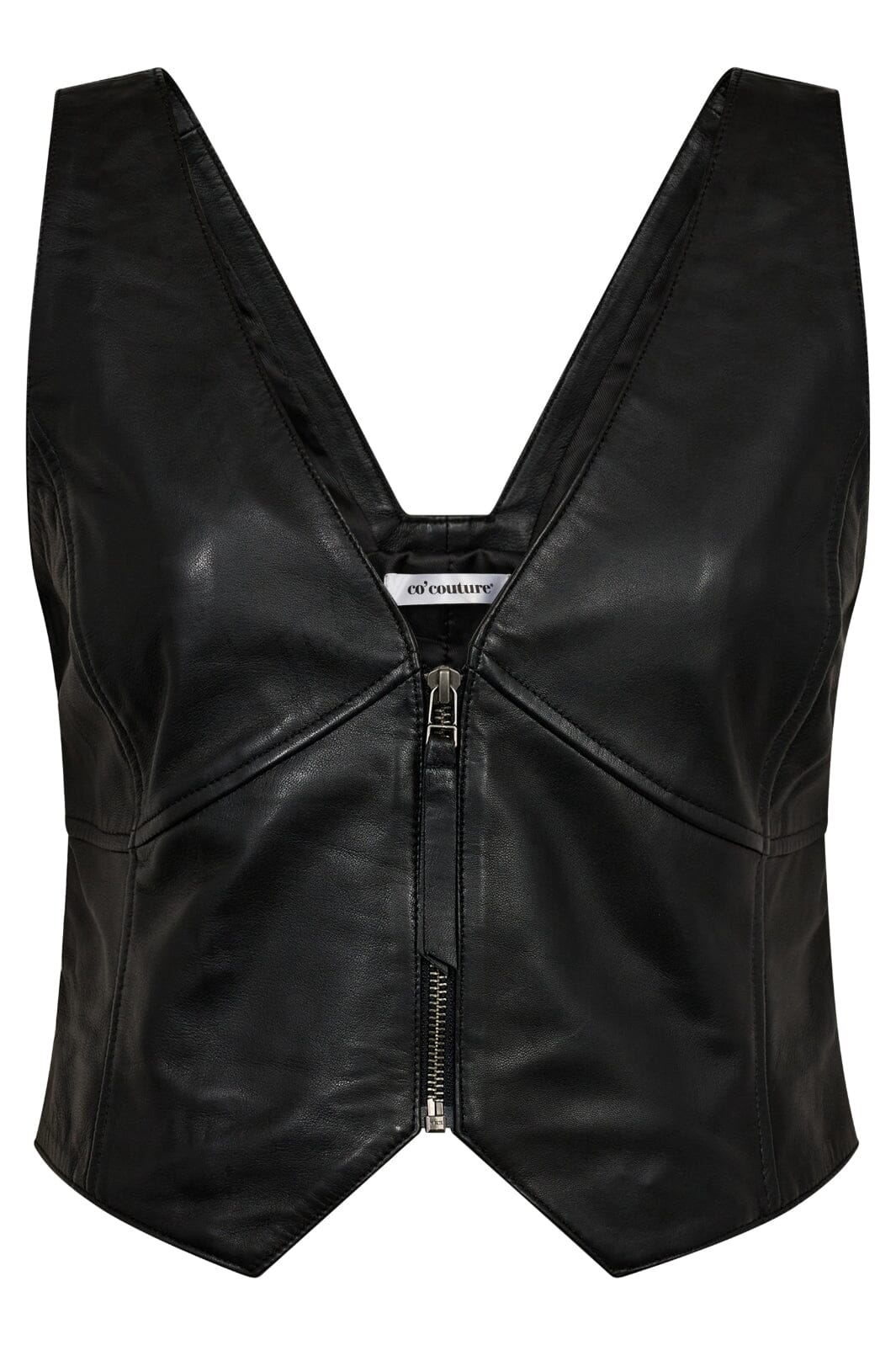 Co´Couture Phoebecc Leather Zip Vest 35731