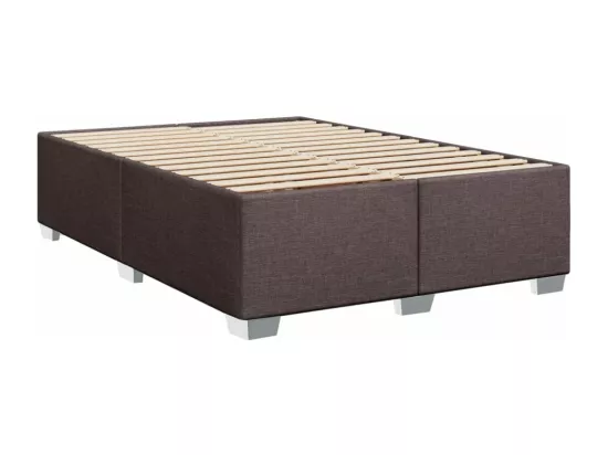 Sommier à lattes de lit avec matelas Marron foncé 160x200 cm