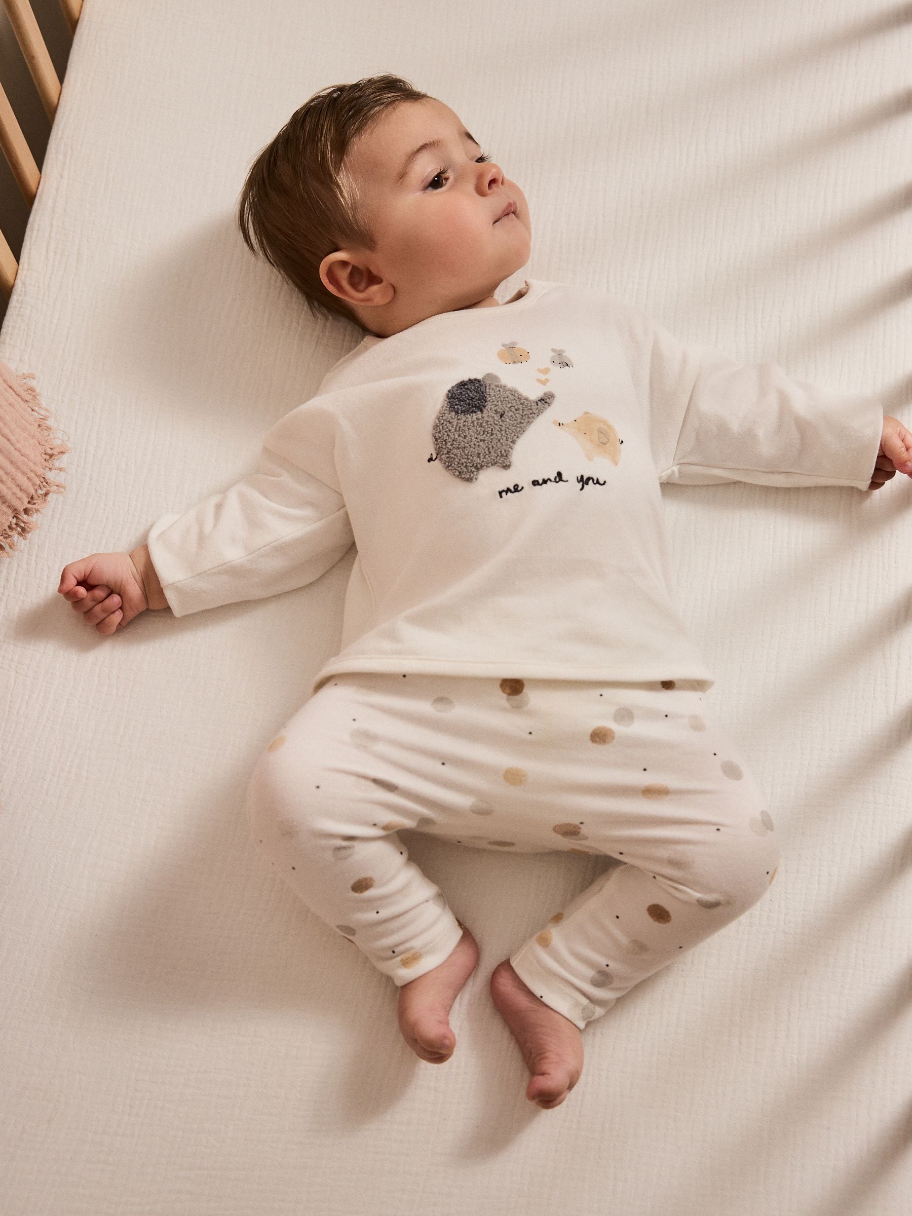 White Delicate Safari - Babyset van top en legging (0mnd -2jr)