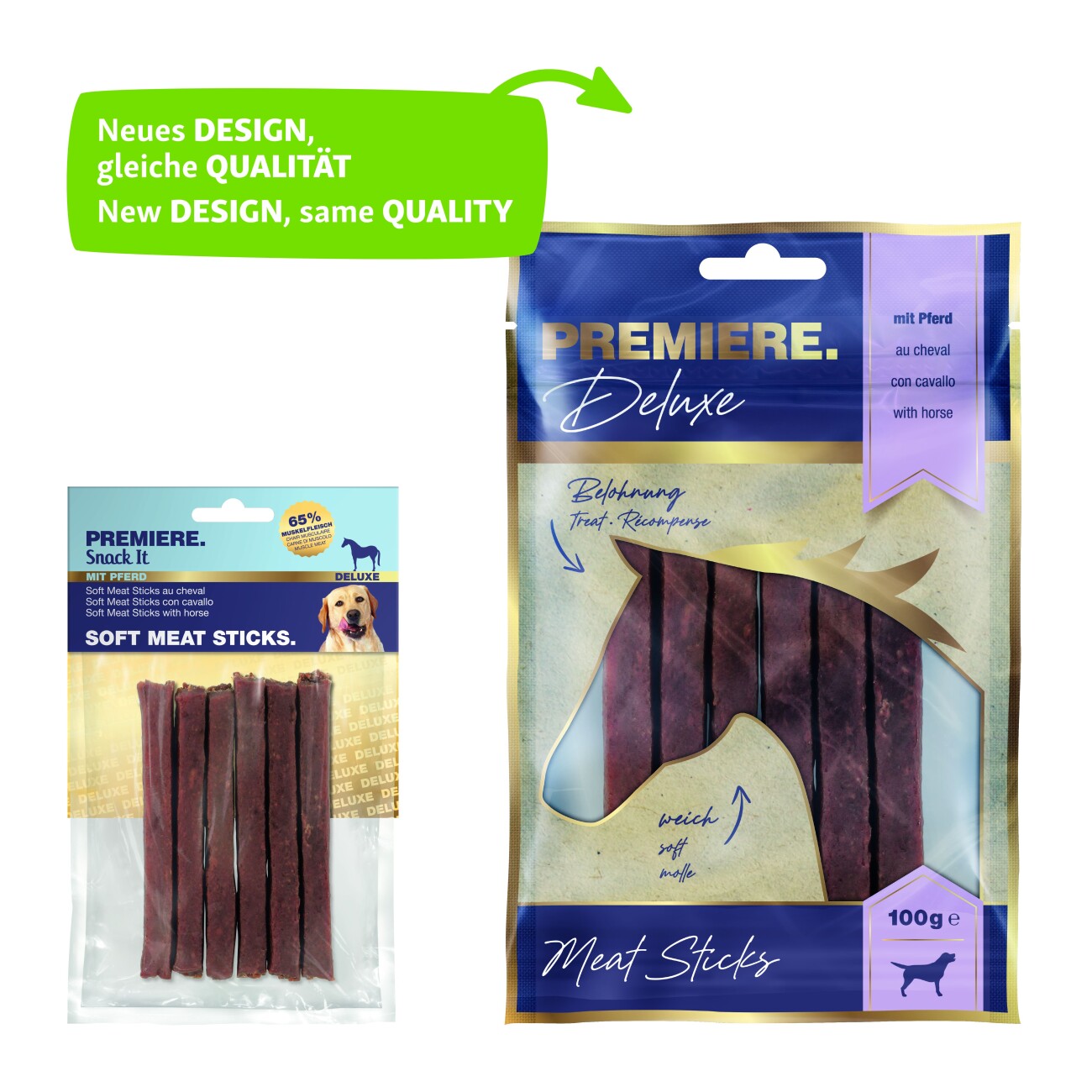 PREMIERE Deluxe Meat Sticks Pferd 100g