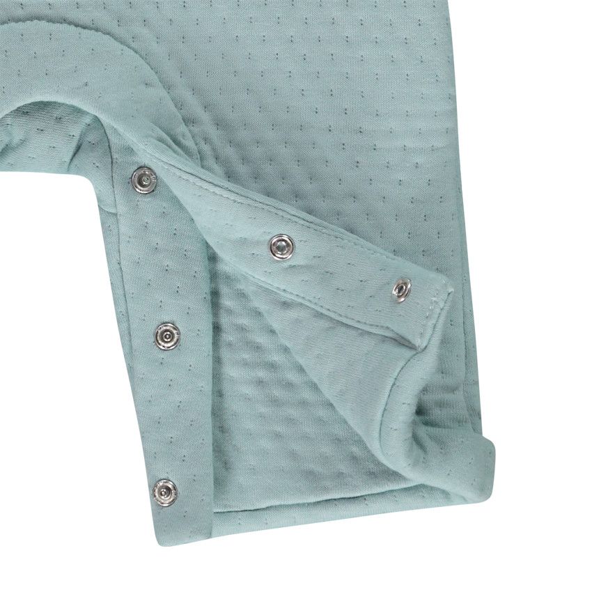 Ensemble 2 pièces matelassé avec salopette pour bébé - Bleu moyen
