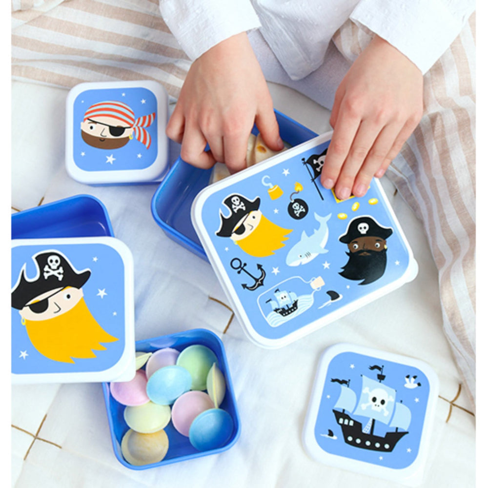 Køb A Little Lovely Company Pirates Lunch & Snack Box Set