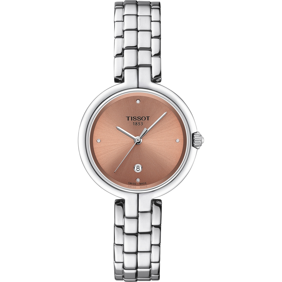 Tissot Flamingo Diamonds Silbrig