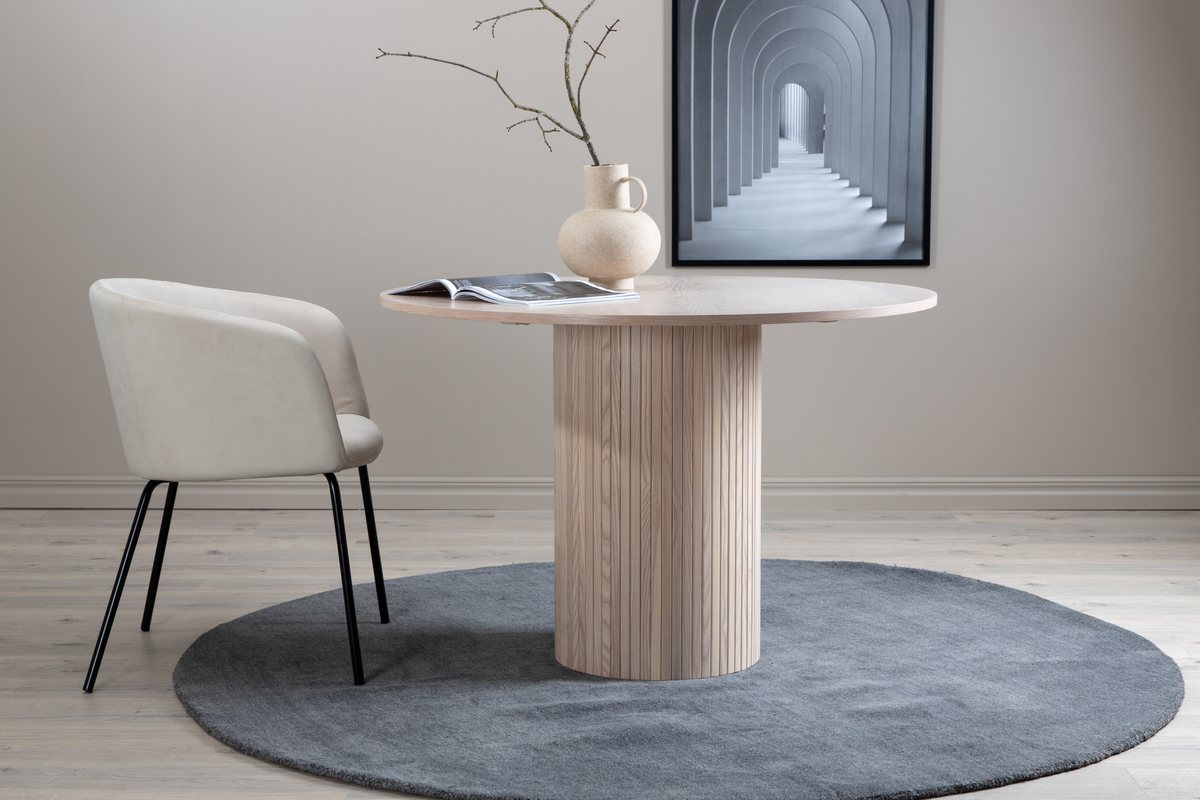 Eettafel Pokka Ø110 cm licht eiken