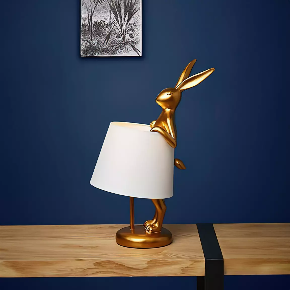 Lampe à poser déco (H42 cm) Lapin Or