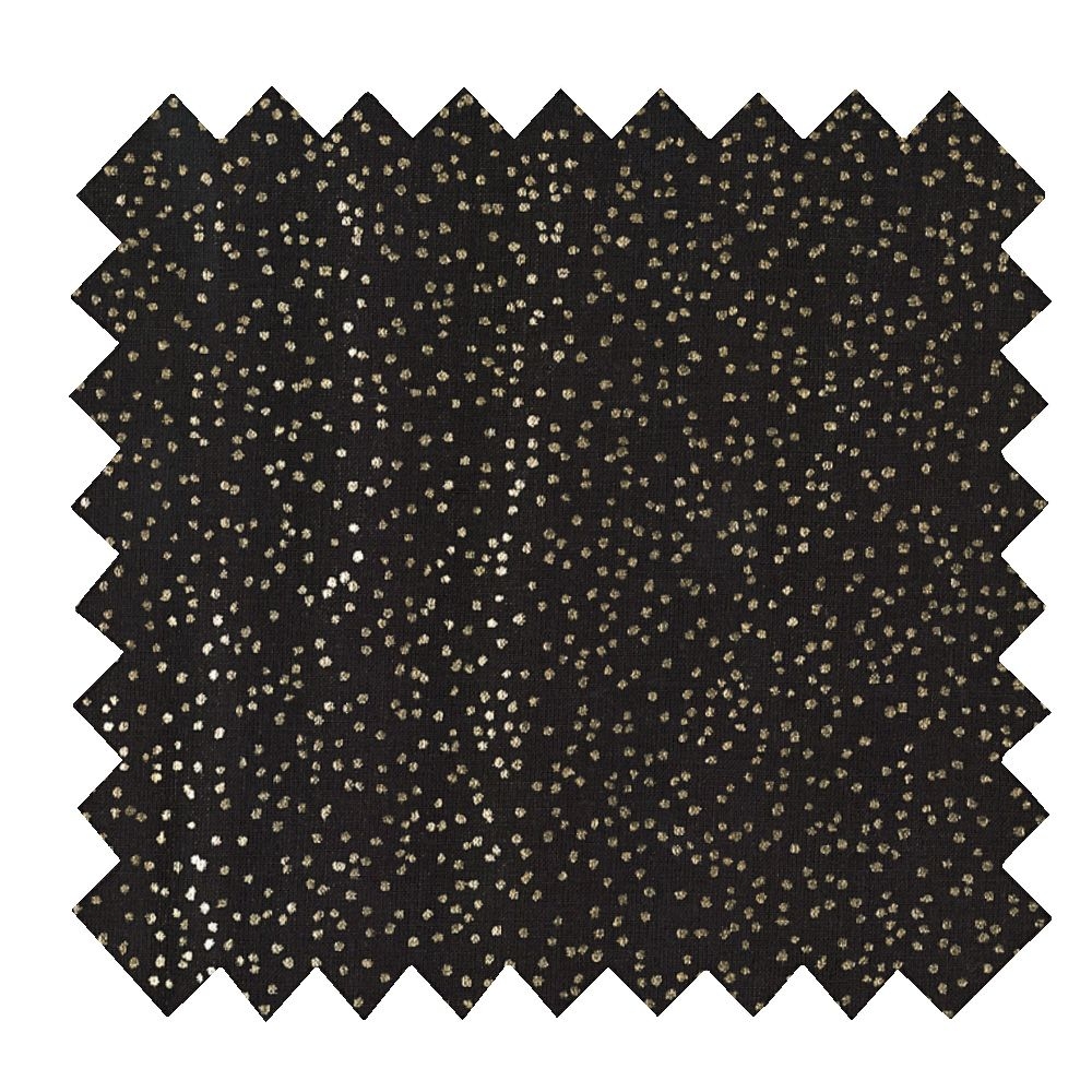 Tissu Coton Au Mètre Noir Pailleté