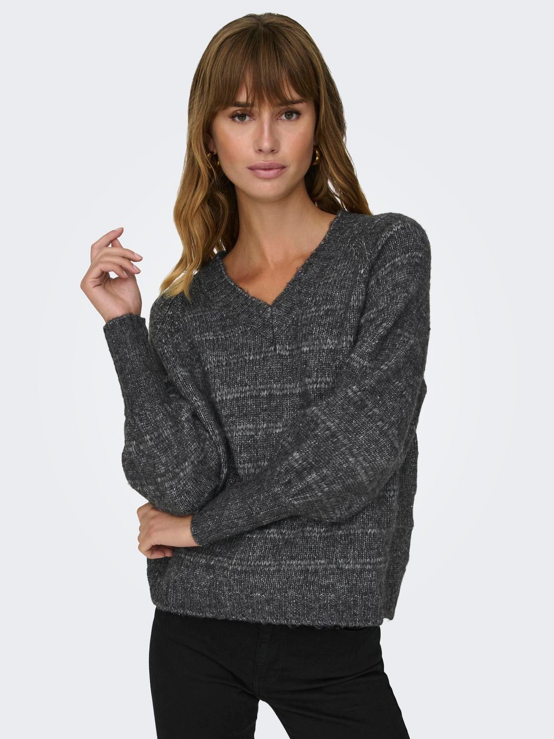 ONLCELINA Strickpullover Dark Grey Melange