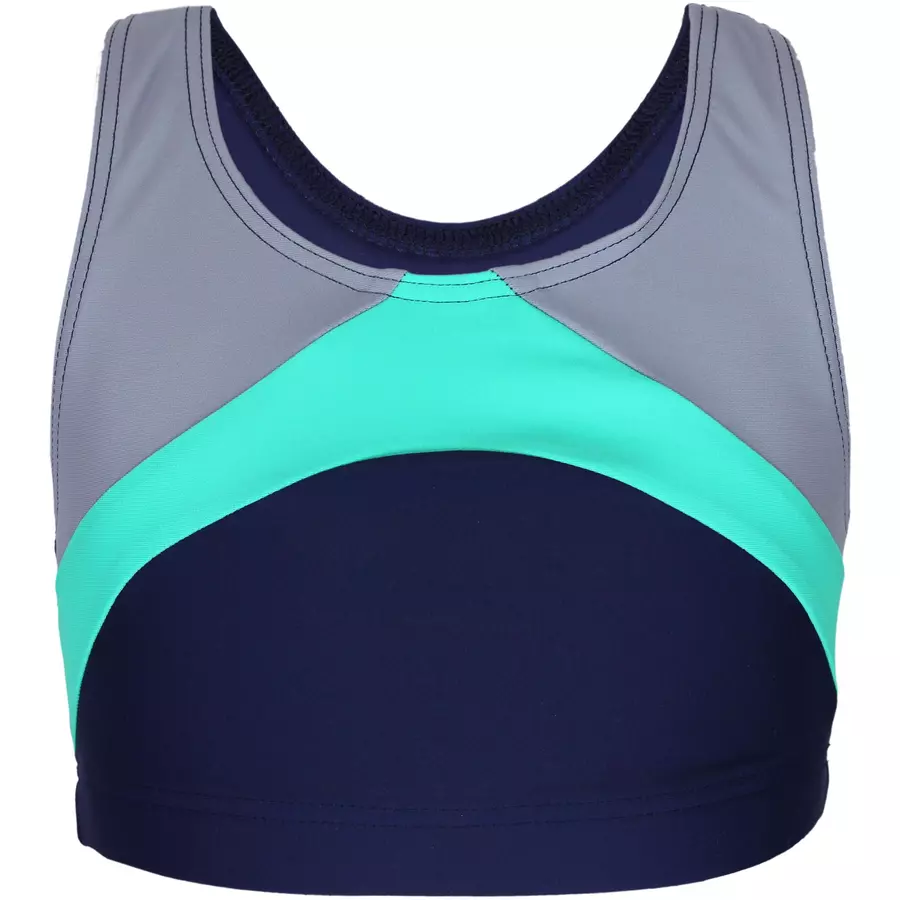 Aquarti Mädchen Sport Bikini Racerback Bustier & Bikinislip graugrün