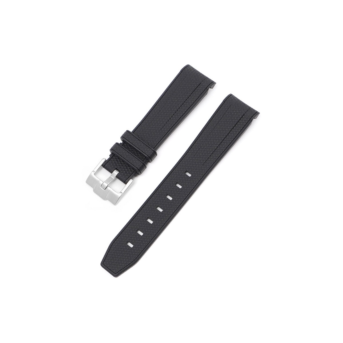 Silikonreim for Omega Swatch co-branded månelanding planetklokke Sort