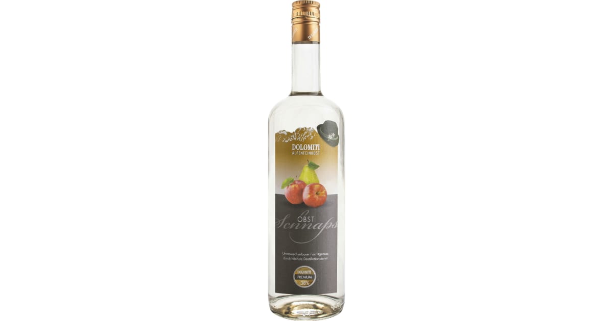Dolomiti Obstschnaps 38% 1,0 Liter (Einweg)
