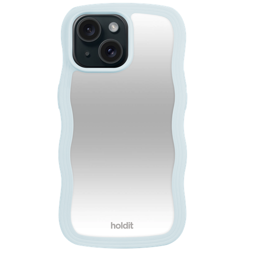 holdit Iphone 15/14/13 Wavy Cover, Mineral Blue/Mirror