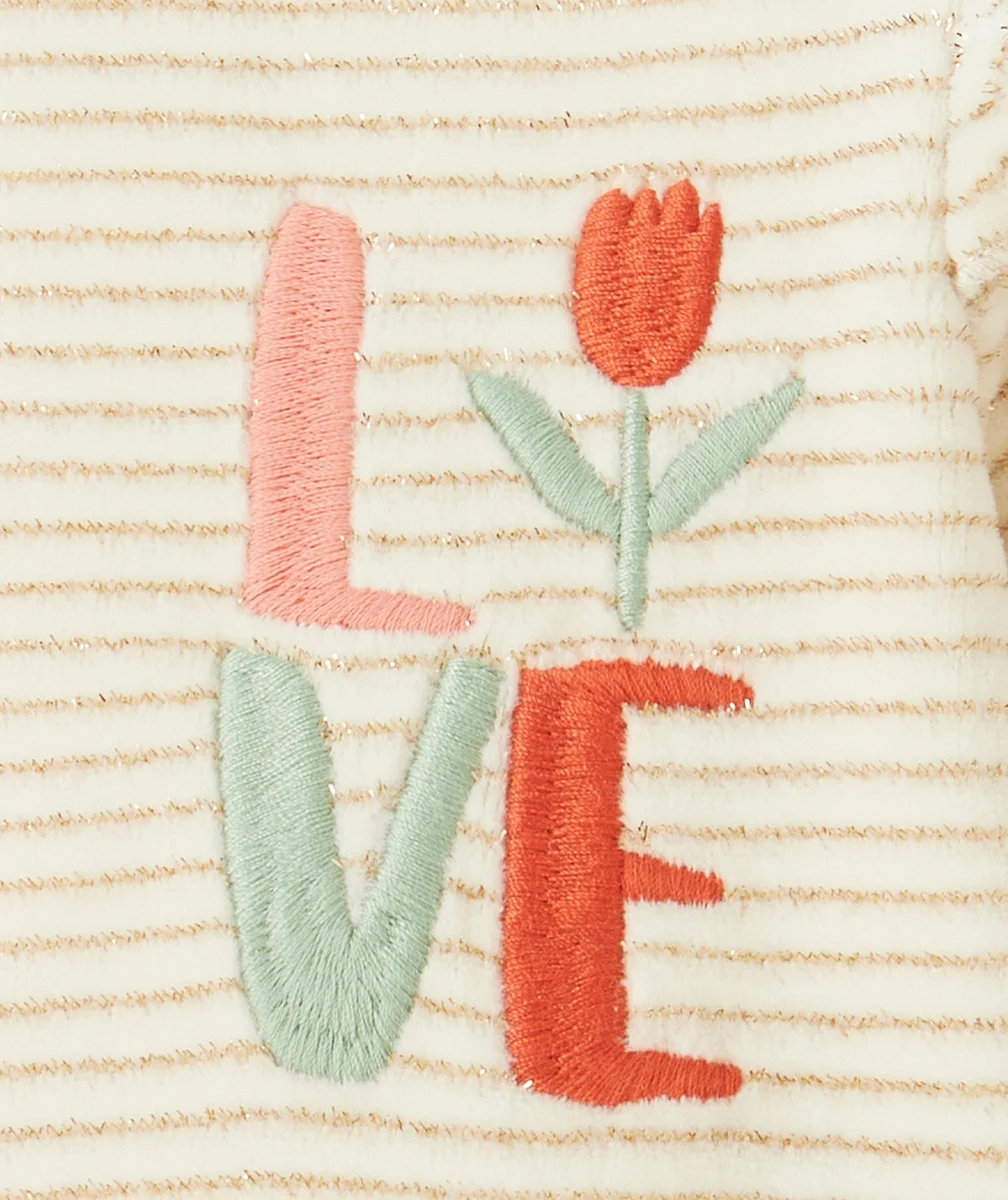 DORS BIEN BÉBÉ EN COTON BIO IMPRIMÉ AVEC LISERÉS COULEUR DORÉE