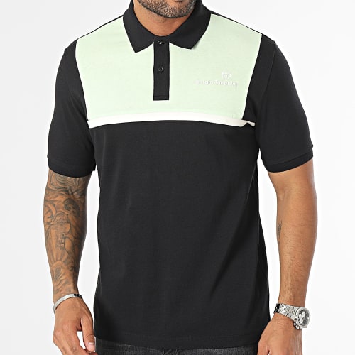 Polo Manches Courtes A Bandes 40343 Mixable Vert Noir