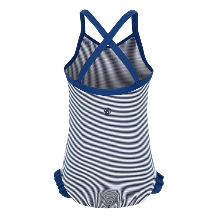 Petit Bateau Maillot de Bain 1 pièce à Volants | Bleu marine