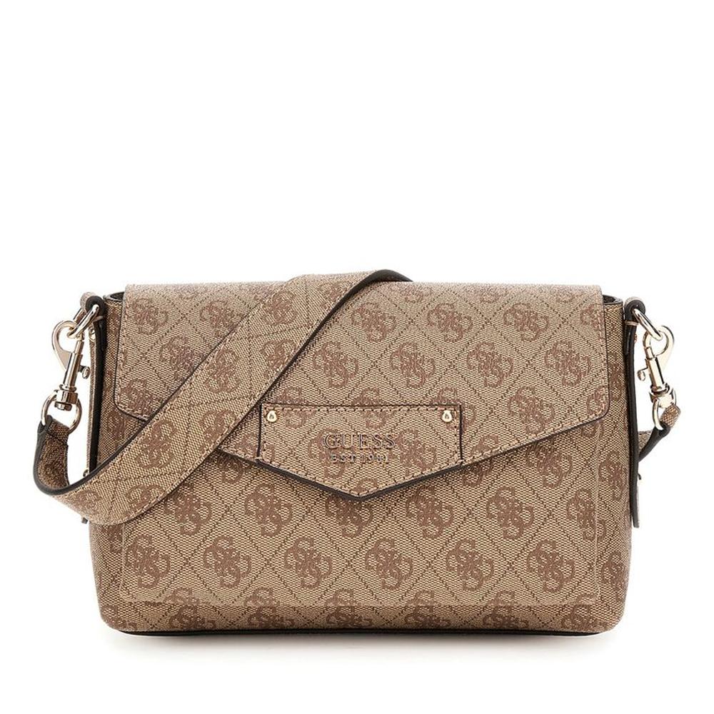 Guess Sac à Bandoulière Marron Femme Guess Brenton