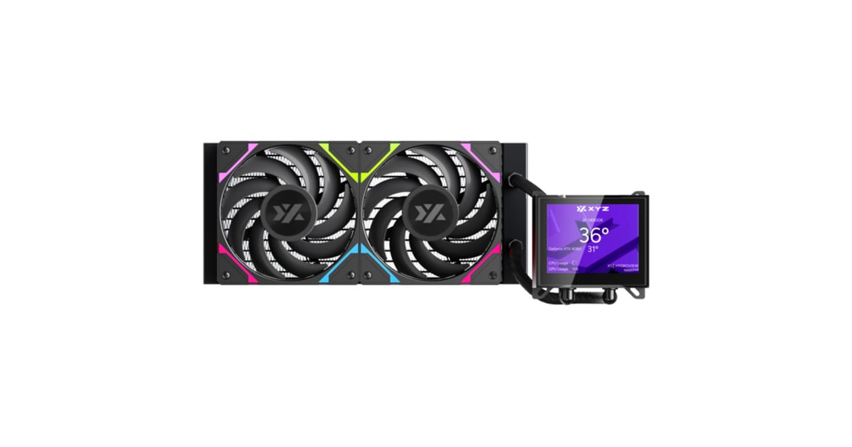 XYZ PC GearHydroview AIO 240 waterkoeling  (Zwart, ARGB, PWM)