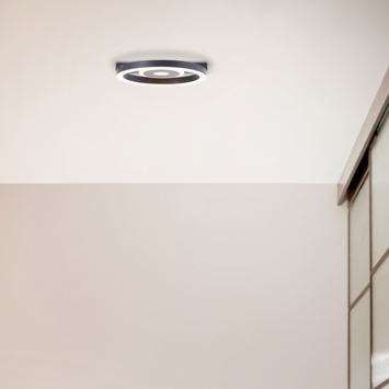 Brilliant plafondlamp Maureen 12W 1100 lm zwart
