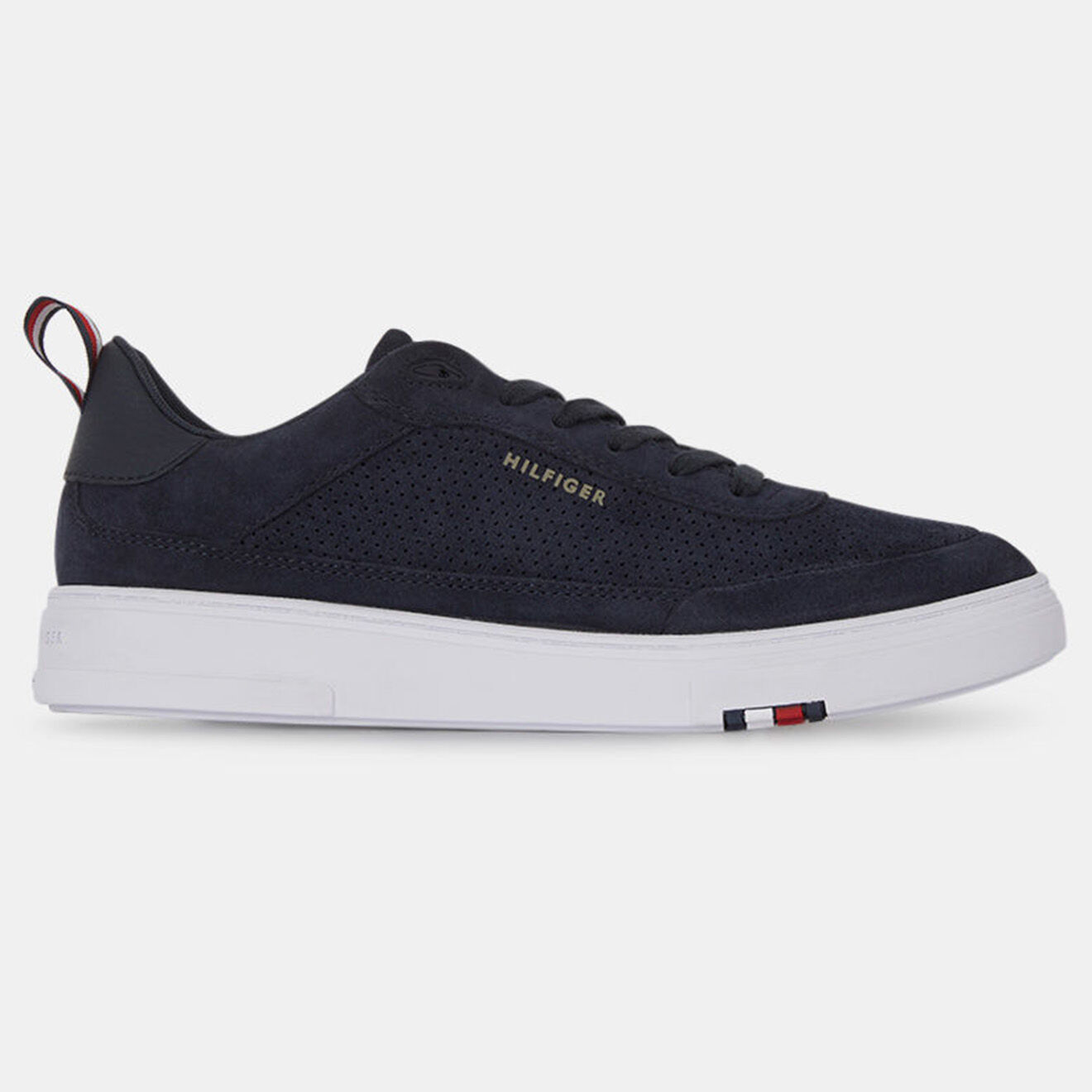 Tommy Hilfiger Baskets en Velours de cuir modern perf bleu marine