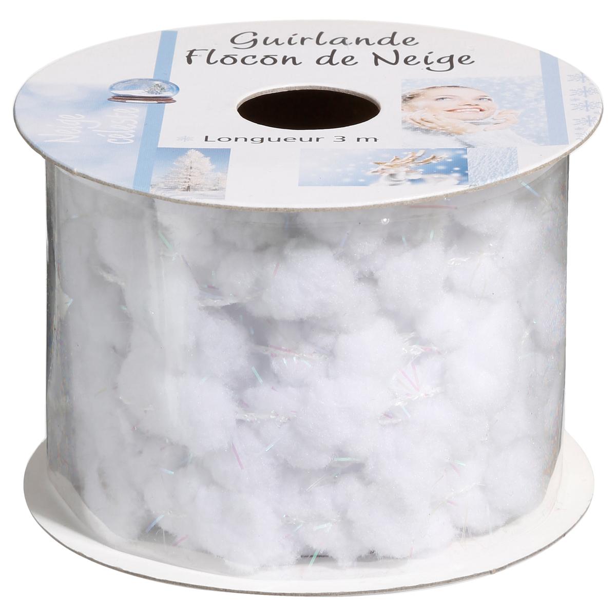 GUIRLANDE DE NOEL COTON MINI BOULES 2.50M