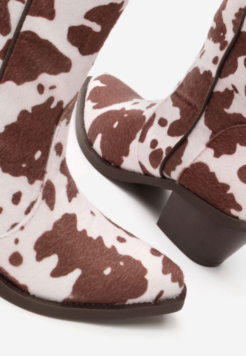 Bottes à talon carré brunes Ariah