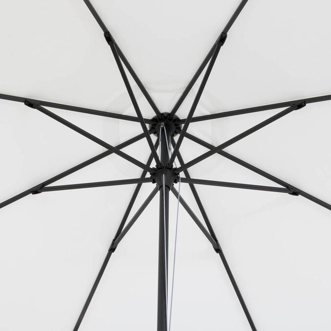 Parasol droit rond MALUVIA Blanc