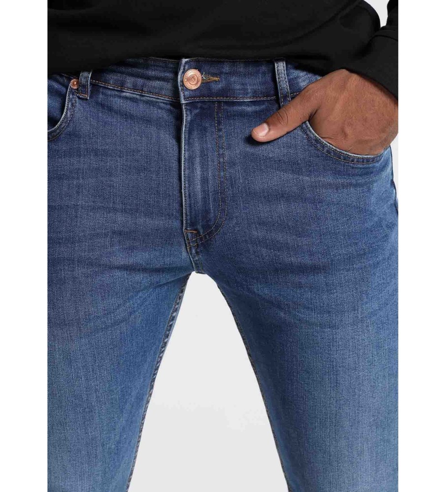 Calça jeans Six Valves, tamanho médio, azul | Corte slim
