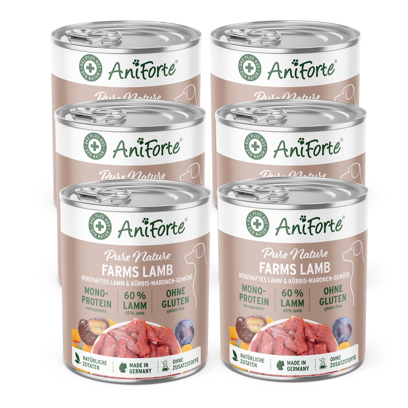 AniForte Nassfutter FarmsLamb Lamm 6x400 g