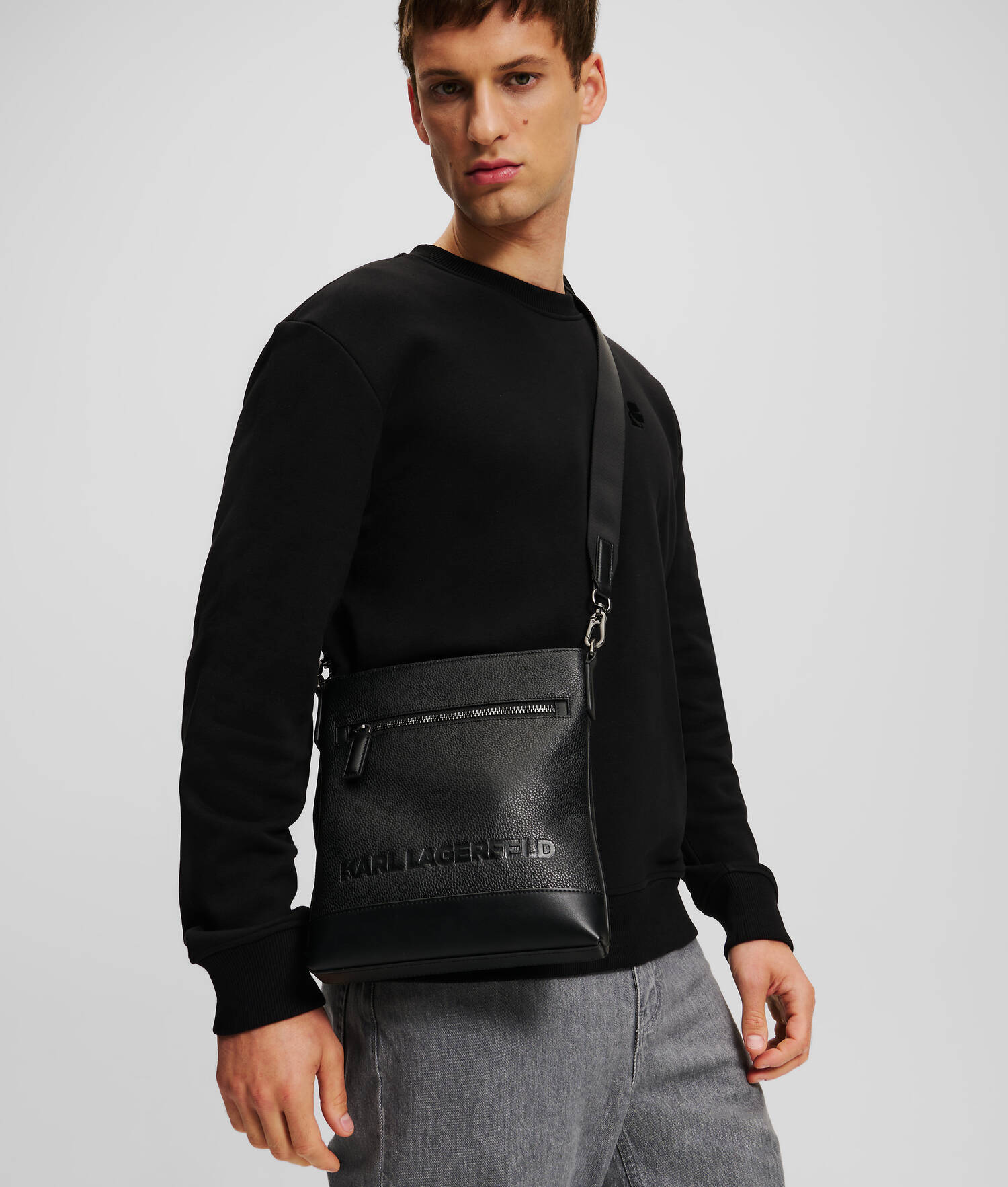 SAC BANDOULIÈRE PLAT K/ESSENTIAL - Noir