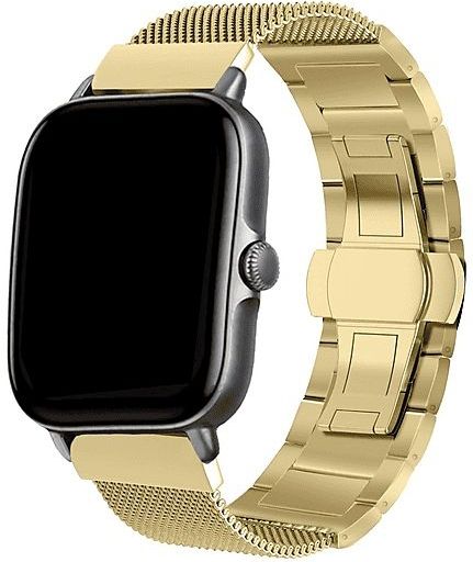 STRAP-IT - Milanese Band - Goud - Geschikt voor Amazfit GTS 2 Smartwatch