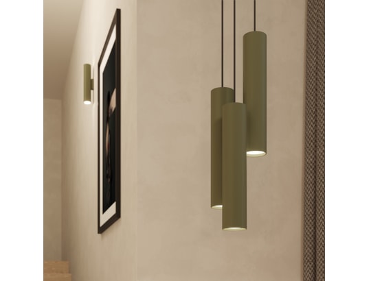 SOLLUX LIGHTING - Suspension Lampe suspendue lagos 3l vert olive
