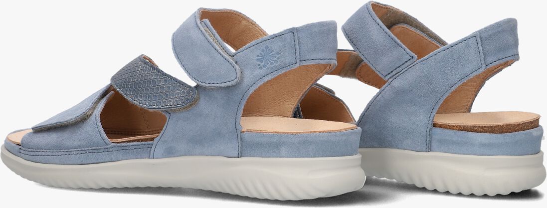 blauwe hartjes platte sandalen breeze