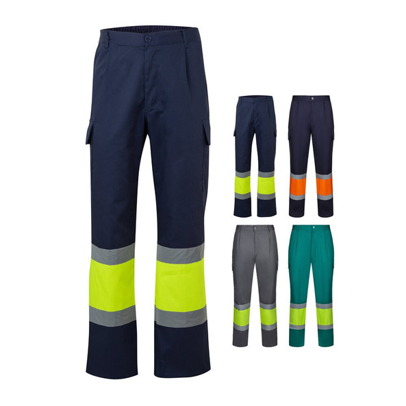 Velilla 36138 - Pantalon bicolore en sergé (190g/m²), en coton (20%) et polyester (80%)