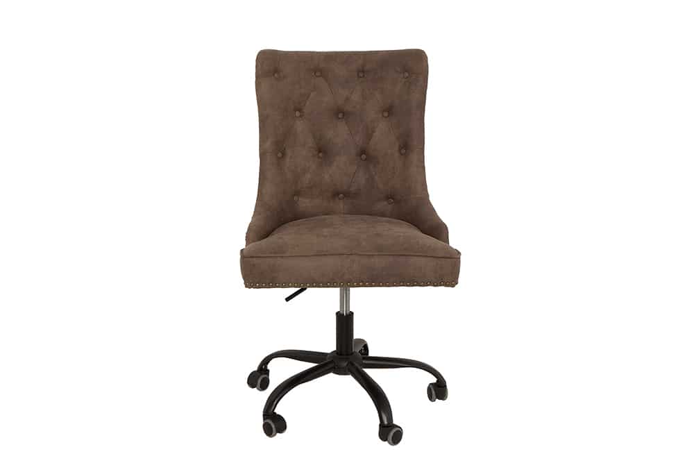 Höhenverstellbarer Bürostuhl VICTORIAN vintage taupe mit Armlehne