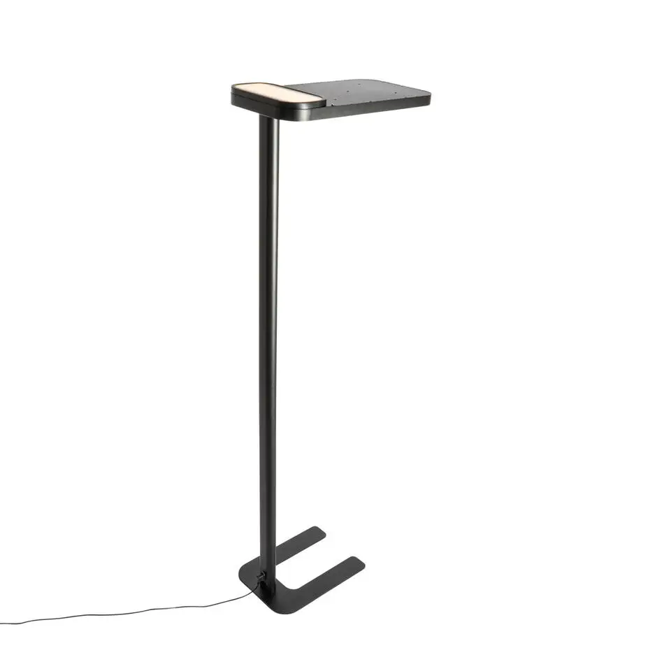 Qazqa professional vloerlampen guzo zwart geïntegreerde led