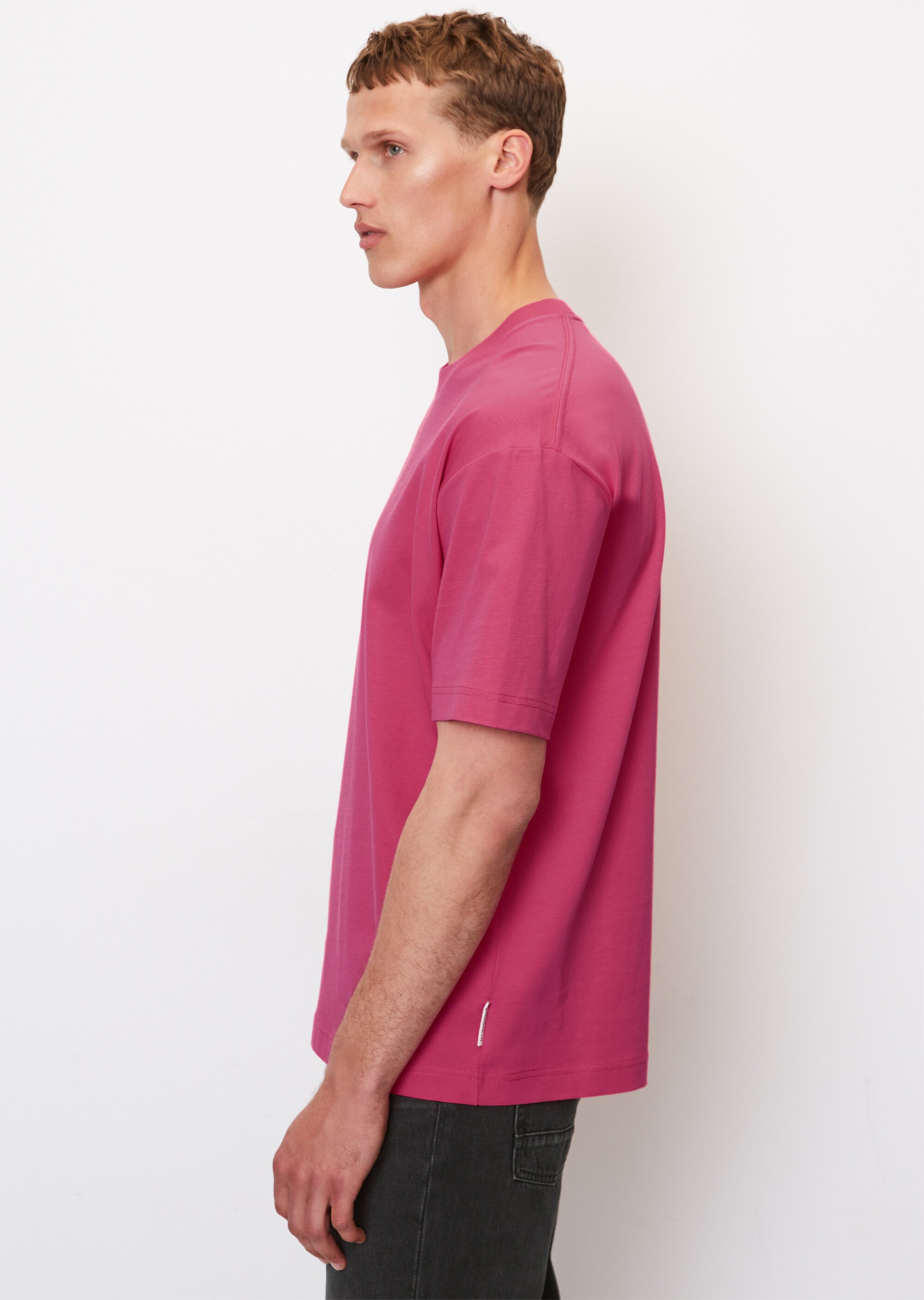 Rundhals-T-Shirt relaxed aus schwerem Heavy-Jersey
