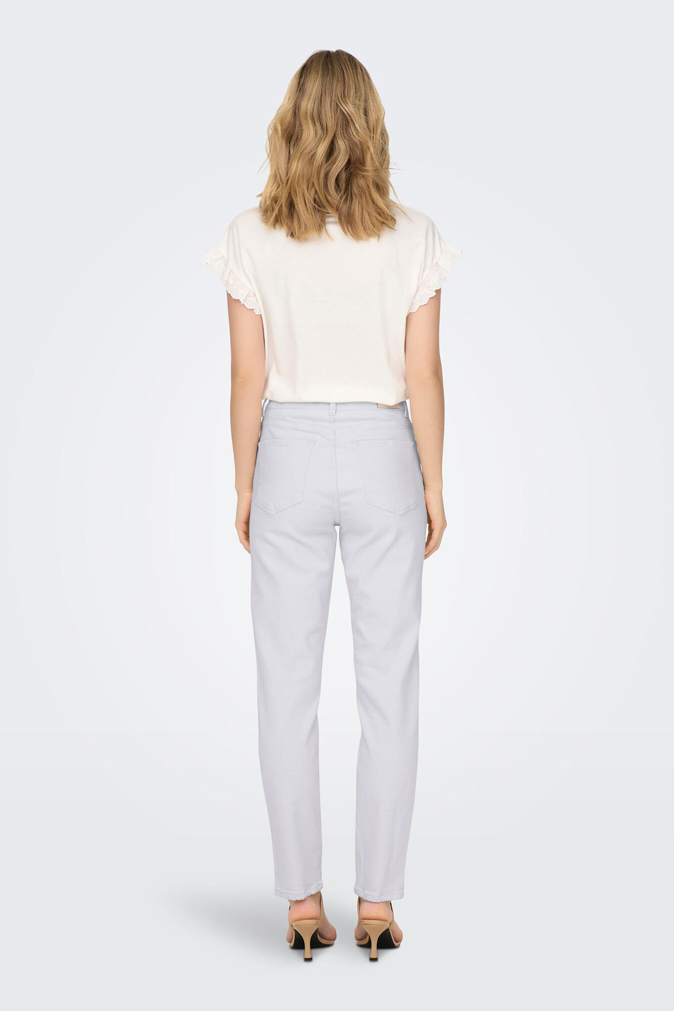 Calça jeans slim de cintura alta