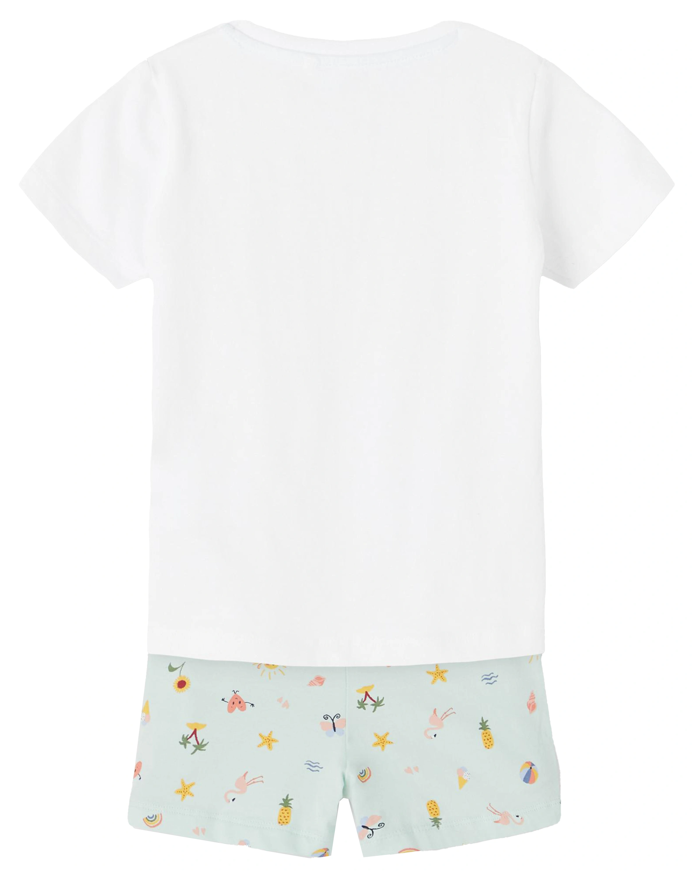 T-Shirt NMFZIGGIE mit Shorts in bright white