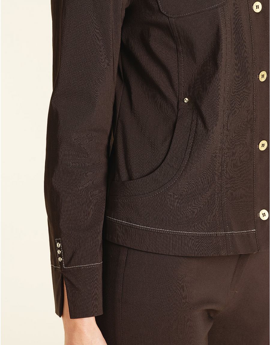 Veste droite marron