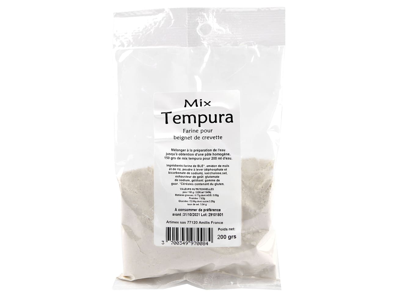 Mix tempura - farine pour beignet de crevette - 200 g - Mélodie Gourmande
