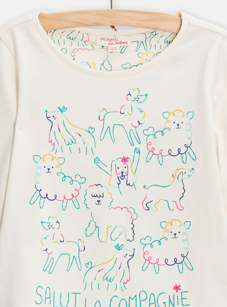 Pyjama réversible imprimé chien pour fille