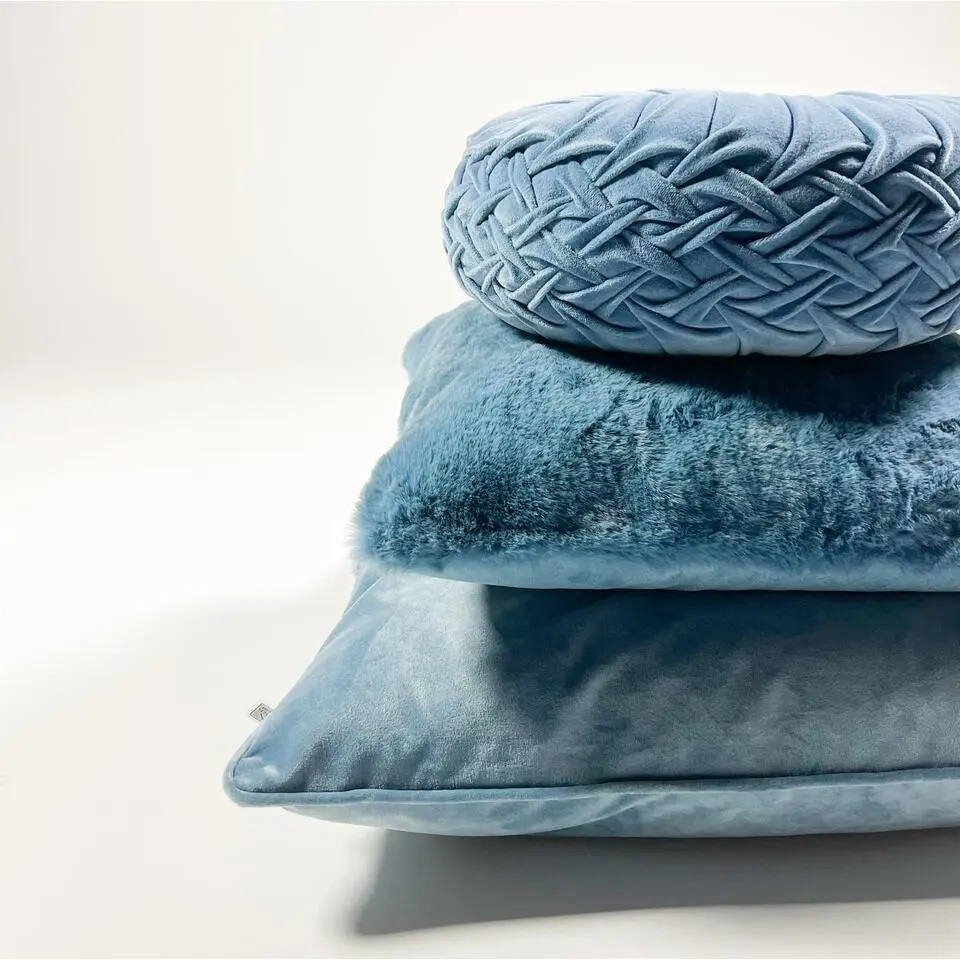 Sierkussen Kaja - Provincial Blue - Ø40 cm